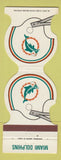 Matchbook Cover - Miami Dolphins Football 1980 Postal Credit Union Miami FL