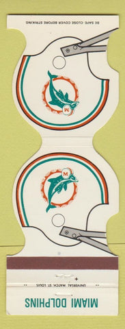 Matchbook Cover - Miami Dolphins Football 1981 Raintree Plantation FL