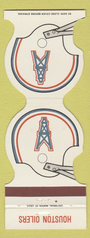 Matchbook Cover - Houston Oilers Football 1980 Old West Provision