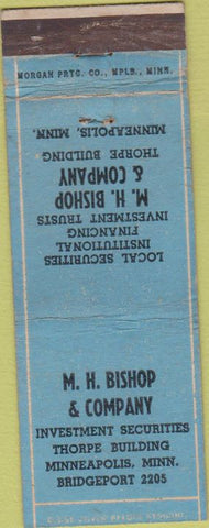 Matchbook Cover - MH Bishop  and  Co Minneapolis MN