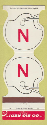 Matchbook Cover - Nebraska Cornhuskers 1984 Oklahoma Sooners PRINTING ERROR