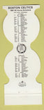 Matchbook Cover - Boston Celtics 1981 Ware COOP Bank WEAR