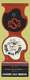 Matchbook Cover - Oklahoma State Cowboys Football 1982 Bank Bartlesville OK
