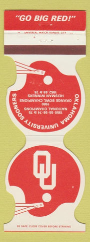 Matchbook Cover - Oklahoma Sooners Football 1980 Lady Classen Cafeteria