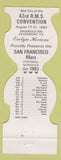 Matchbook Cover - San Francisco 49ers Football 1983 RMS Convention