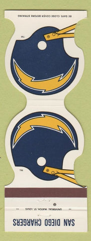 Matchbook Cover - San Diego Chargers Football 1982 Diego's Cafe Pacific Beach CA