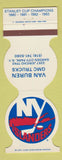 Matchbook Cover New York Islanders Hockey 1983 Van Buren GMC Garden City Park NY