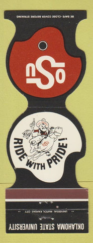 Matchbook Cover - Oklahoma State Cowboys Football 1981 Banks Tulsa Shawnee OK