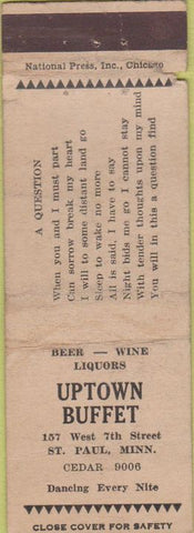 Matchbook Cover - Uptown Buffet St Paul MN WEAR