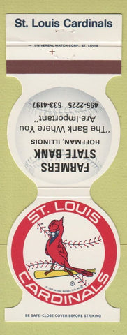 Matchbook Cover - St Louis Cardinals Baseball 1986 Bank Hoffman IL