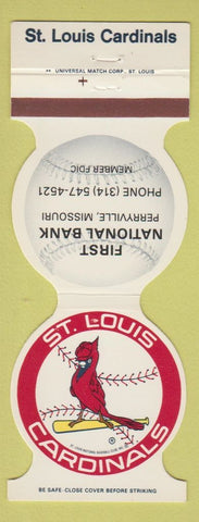 Matchbook Cover - St Louis Cardinals Baseball 1984 Bank Perryville MO