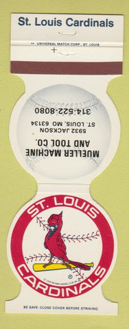 Matchbook Cover - St Louis Cardinals Baseball 1985 Mueller Machine Tool MO