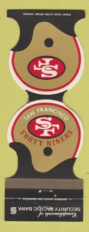 Matchbook Cover - San Francisco 49ers Football 1972 Security Pacific Banks