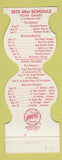 Matchbook Cover - San Francisco 49ers Football 1972 Security Pacific Banks