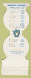 Matchbook Cover - Milwaukee Brewers Baseball 1982 West Allis State Bank WI