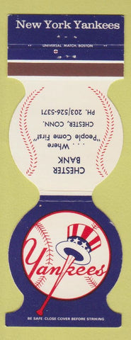 Matchbook Cover - New York Yankees Baseball 1980 Chester Bank CT