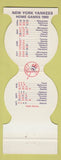 Matchbook Cover - New York Yankees Baseball 1980 Chester Bank CT