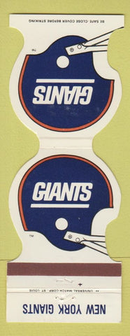 Matchbook Cover - New York Giants Football 1983 Northfield Hilton Troy MI