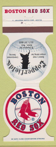 Matchbook Cover - Boston Red Sox Baseball 1982 Copperfield's Boston MA