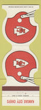 Matchbook Cover - Kansas City Chiefs Football 1980 K&B Litho Supply