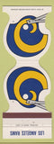 Matchbook Cover - Los Angeles Rams Football 1985 Rum Runners Seal Beach CA