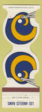 Matchbook Cover - Los Angeles Rams Football 1984 Casey's Orange CA restaurant