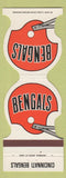 Matchbook Cover - Cincinnati Bengals Football 1980 Ettco Wire Ridgewood NY