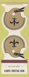 Matchbook Cover - New Orleans Saints Football 1980 Columbus Air Force Base CU