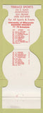 Matchbook Cover - Wisconsin Badgers Hockey 1977 Terrace Sports Sun Prairie WI