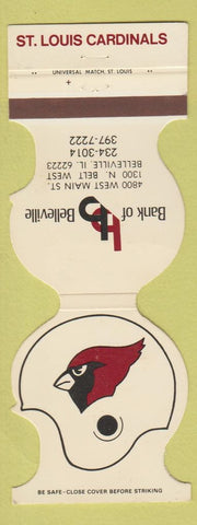 Matchbook Cover - St Louis Cardinals Football 1977 Bank Belleville IL