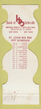 Matchbook Cover - St Louis Cardinals Football 1977 Bank Belleville IL