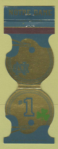 Matchbook Cover - Notre Dame Irish Football 1980 Trophy Lady South Bend IN