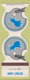 Matchbook Cover - Detroit Lions Football 1980
