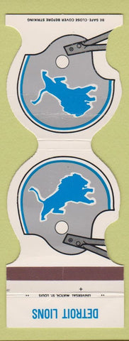 Matchbook Cover - Detroit Lions Football 1980