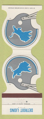 Matchbook Cover - Detroit Lions Football 1985 Ticket Info