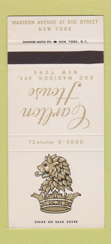 Matchbook Cover - Carlton House Hotel New York City 30 Stk SAMPLE