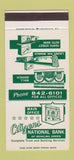 Matchbook Cover - Citizens National Bank Bowling Green KY WEAR 30 Stk SAMPLE