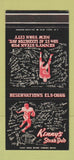Matchbook Cover - Kenny's Steak Pub New York City Football 30 Stk SAMPLE