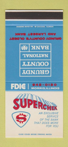 Matchbook Cover - Grundy County National Bank Morris IL 30 Stk SAMPLE