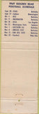 Matchbook Cover - Cal Berkeley CA Bears 1969 football schedule WORN