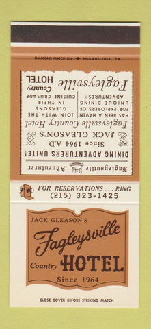 Matchbook Cover - Jack Gleason's Fagleysville Hotel Limerick PA 30 Stk SAMPLE