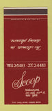 Matchbook Cover - Scoop Restaurant New York City 30 Stk SAMPLE