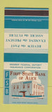 Matchbook Cover - First State Bank Alice TX 30 Stk SAMPLE