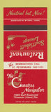 Matchbook Cover - Careless Navigator Restaurant Treasure Island FL 30 Stk SAMPLE