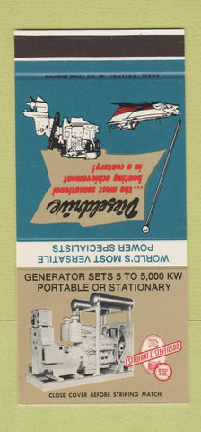 Matchbook Cover - Stewart & Stevenson Generator 30 Stk SAMPLE