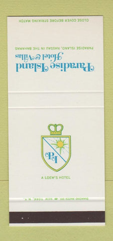 Matchbook Cover - Paradise Island Hotel Nassau Bahamas 30 Stk SAMPLE