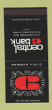 Matchbook Cover - Central Bank West Palm Beach FL WEAR 30 Stk SAMPLE