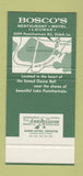 Matchbook Cover - Motel Bosco's Restaurant Slidell LA 30 Stk SAMPLE