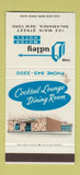 Matchbook Cover - Dudley Motor Hotel Salamanca NY WEAR 30 Stk SAMPLE