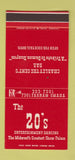 Matchbook Cover - The 20's Restaurant Omaha NE 30 Stk SAMPLE